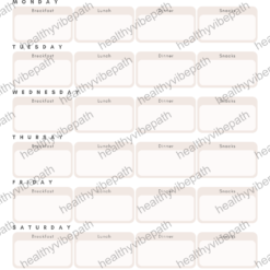 Minimalist Weekly Meal Planner | Digital & Printable
