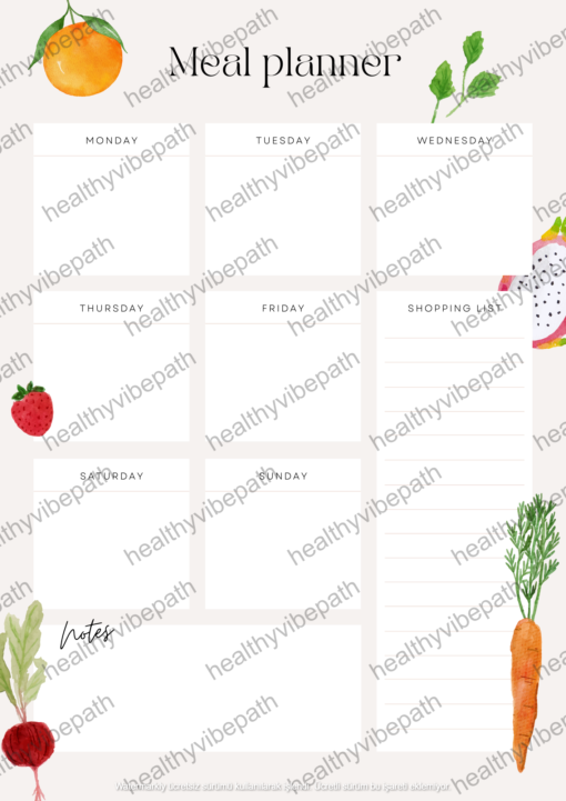 Weekly Meal Planner | Stylish & Practical Food Organizer