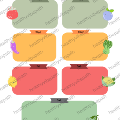 Weekly Meal Planner – Cute & Colorful Digital Meal Planning