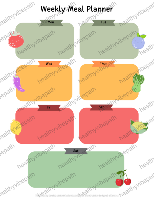 Weekly Meal Planner – Cute & Colorful Digital Meal Planning
